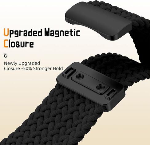 Watch Bands for Garmin Forerunner 265/255/Venu 4 45mm, 22mm Magnetic Braided Stretchy Soft Nylon Straps for Vivoactive 4/Venu 3/Venu 2 Women Men in Saudi Arabia