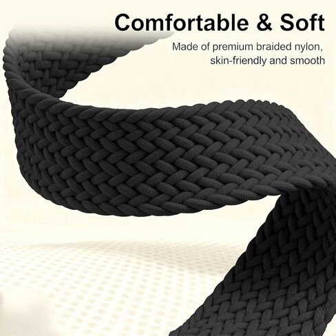 Watch Bands for Garmin Forerunner 265/255/Venu 4 45mm, 22mm Magnetic Braided Stretchy Soft Nylon Straps for Vivoactive 4/Venu 3/Venu 2 Women Men in Saudi Arabia