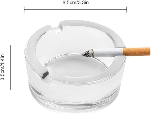 Custom Glass Ashtray Personlized Ashtrays for Gift Design Your Own Photo Text Logo Smooth Round Ashtrays for Indoor Outdoor Home Office Decoration in Saudi Arabia