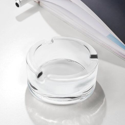 Custom Glass Ashtray Personlized Ashtrays for Gift Design Your Own Photo Text Logo Smooth Round Ashtrays for Indoor Outdoor Home Office Decoration in Saudi Arabia