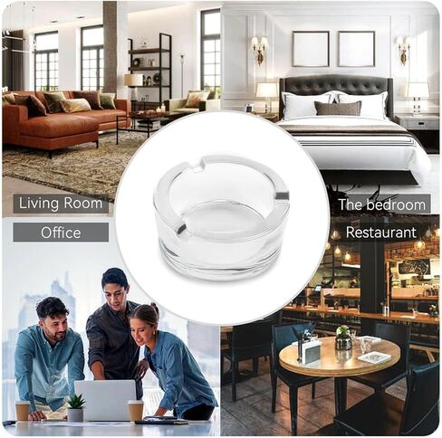 Custom Glass Ashtray Personlized Ashtrays for Gift Design Your Own Photo Text Logo Smooth Round Ashtrays for Indoor Outdoor Home Office Decoration in Saudi Arabia