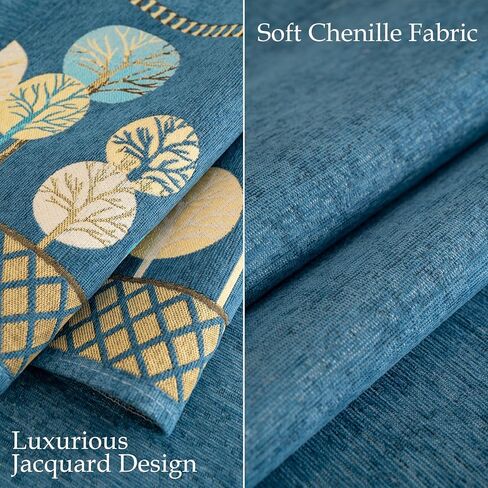 Boho Jacquard Sofa Cover 36"x71" - Chenille Loveseat & Sectional Cover, Washable Non Slip Slipcover for Cushion Couches, 1pc, Blue in Saudi Arabia