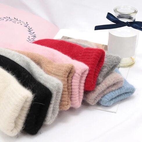 Women Cashmere Full Fingers Mittens, Plush Elasticity Cozy Gloves for Cold Weather Outdoor in Saudi Arabia