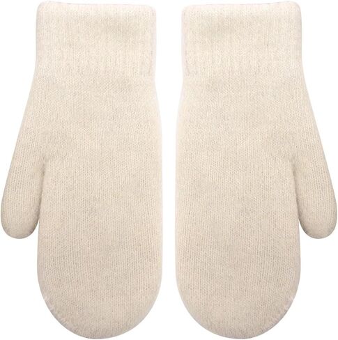 Women Cashmere Full Fingers Mittens, Plush Elasticity Cozy Gloves for Cold Weather Outdoor in Saudi Arabia