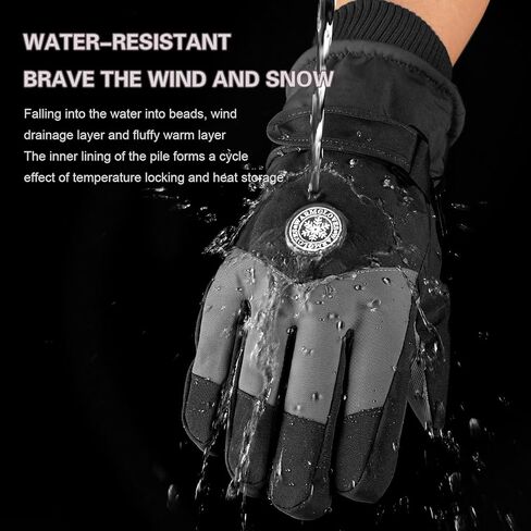 Winter Snow Ski Gloves for Women Men Waterproof for Extreme Cold Weather, Insulated Windproof Gloves for Outdoor Use in Saudi Arabia