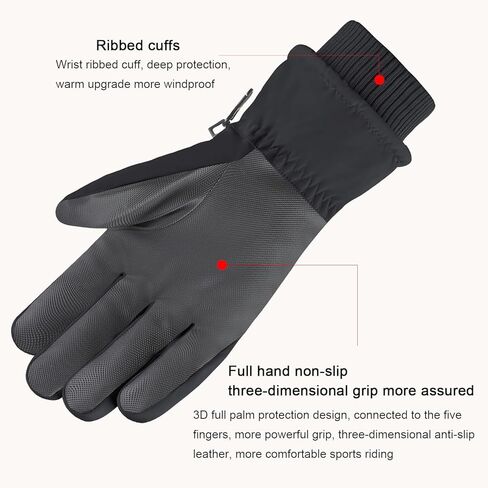 Winter Snow Ski Gloves for Women Men Waterproof for Extreme Cold Weather, Insulated Windproof Gloves for Outdoor Use in Saudi Arabia