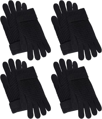 قفازات شتوية من الفرو الصناعي قابلة للتمدد للنساء في الطقس البارد والجري والقيادة والمشي لمسافات طويلة وشاشة لمس سحرية in Kuwait