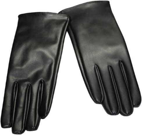 Womens Driving Gloves Leather Colorful Women'S Fleece-Lined Warm And Windproof Solid Color Pu in Saudi Arabia