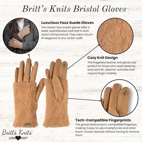 Britt's Knits Bristol 2-in-1 Fingerless Gloves Versatile Gloves for Women Winter Gloves in Saudi Arabia