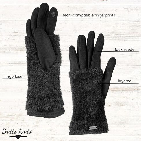 Britt's Knits Bristol 2-in-1 Fingerless Gloves Versatile Gloves for Women Winter Gloves in Saudi Arabia