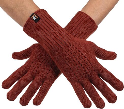 قفازات شبكية من الصوف المحبوك من Evolution Knitwear - صُنعت في الولايات المتحدة الأمريكية - صوف ميرينو فائق النعومة - صغير in Saudi Arabia