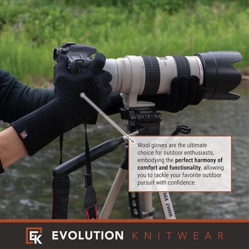 قفازات شبكية من الصوف المحبوك من Evolution Knitwear - صُنعت في الولايات المتحدة الأمريكية - صوف ميرينو فائق النعومة - صغير in Saudi Arabia