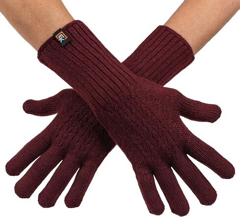 قفازات شبكية من الصوف المحبوك من Evolution Knitwear - صُنعت في الولايات المتحدة الأمريكية - صوف ميرينو فائق النعومة - صغير in Saudi Arabia
