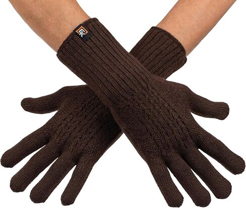 قفازات شبكية من الصوف المحبوك من Evolution Knitwear - صُنعت في الولايات المتحدة الأمريكية - صوف ميرينو فائق النعومة - صغير in Saudi Arabia