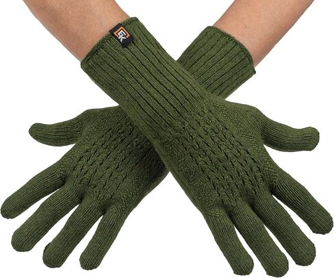 قفازات شبكية من الصوف المحبوك من Evolution Knitwear - صُنعت في الولايات المتحدة الأمريكية - صوف ميرينو فائق النعومة - صغير in Saudi Arabia