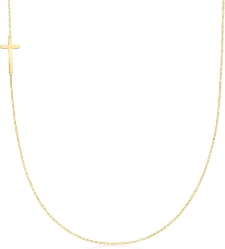 Ross-Simons Italian 18kt Yellow Gold Vertical Cross Necklace in Saudi Arabia