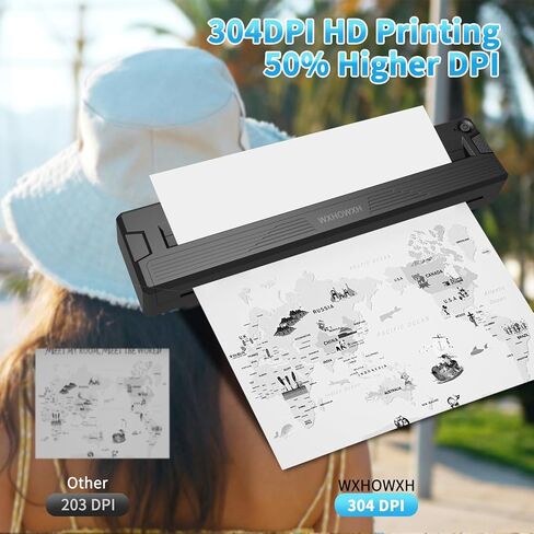 ورقة طابعة حرارية 8.5 × 11 ، أكثر سمكًا ، 200 ورقة من الورق الحراري المطوي لمينزهي ، gutherren ، متوافقة مع طابعة محمولة A40/M08F/C80/A80 in Kuwait