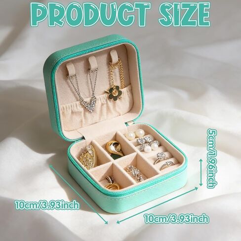 In My Showgirl Era Jewelry Box for Women - Storage Case Dresser Top Jewelry Organizer with Zipper, Printed PU Leather Earring & Ring Box, Portable Gift for Her in Saudi Arabia