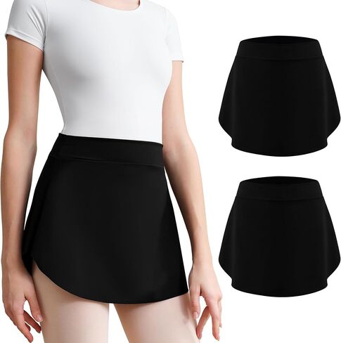 2Pcs Women Ballet Skirt Pull On Skirts for Adult Dancing in Saudi Arabia