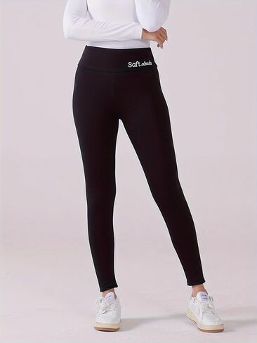 Women's High Waisted Stretch Soft Yoga Pants, Warm Winter Pants for Lounge & Workout in Saudi Arabia