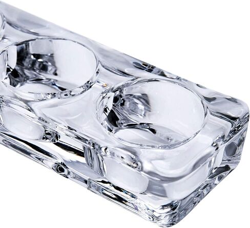 Diamond Star Clear Tealight Candle Holders, Square Glass Votive Candleholder Ideal Gift for Weddings, Party, Spa, Reiki, Meditation (Three Part) in Saudi Arabia