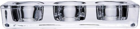 Diamond Star Clear Tealight Candle Holders, Square Glass Votive Candleholder Ideal Gift for Weddings, Party, Spa, Reiki, Meditation (Three Part) in Saudi Arabia