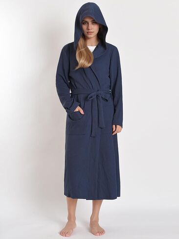 Latuza Women's Waffle Knit Robe Hooded Long Bathrobe in Saudi Arabia