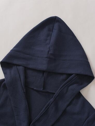 Latuza Women's Waffle Knit Robe Hooded Long Bathrobe in Saudi Arabia