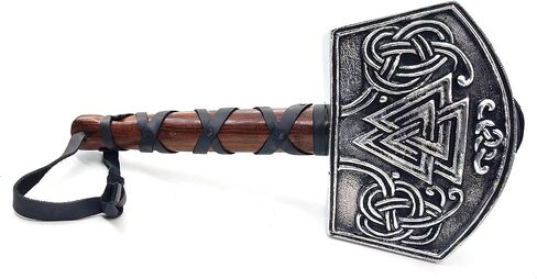 5MOONSUN5's Thor Hammer Metal with attractive odin handmade engraving Mjolnir Full Size 15-Inch Adult Collectible full Grain Leather Wrap with gift box Perfect for cosplay or display. in Saudi Arabia