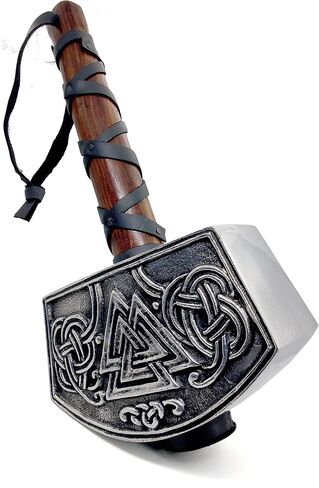 5MOONSUN5's Thor Hammer Metal with attractive odin handmade engraving Mjolnir Full Size 15-Inch Adult Collectible full Grain Leather Wrap with gift box Perfect for cosplay or display. in Saudi Arabia