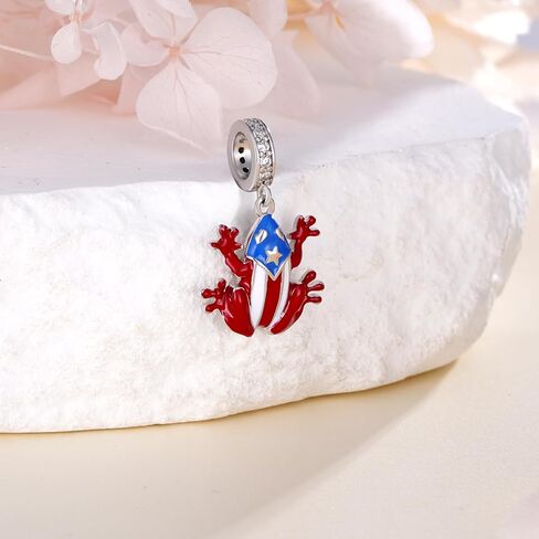 Puerto Rico Charms 925 Sterling Silver Coqui Frog Charm Puerto Rico Gifts for Women in Saudi Arabia