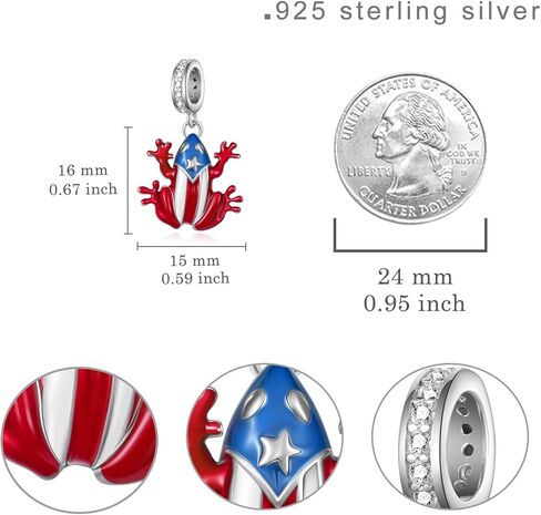 Puerto Rico Charms 925 Sterling Silver Coqui Frog Charm Puerto Rico Gifts for Women in Saudi Arabia