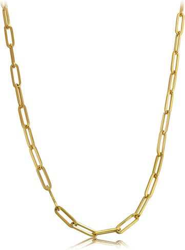14k Yellow Gold 4mm Paper Clip Link Necklace in Saudi Arabia