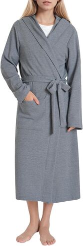 Latuza Women's Waffle Knit Robe Hooded Long Bathrobe in Saudi Arabia