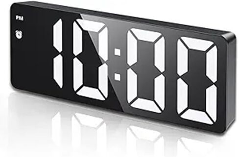 Upgraded Version AMIR Digital LED Alarm Clock Black with Type C Port Adjustable Brightness DST Snooze 24H Display for Bedroom Home Office in Saudi Arabia