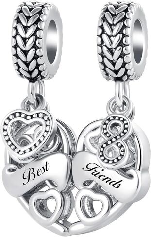Family Matching Heart Dangle Charm Compatible with Pandora Bracelet Women Present in Saudi Arabia