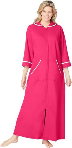 Dreams & Co. Plus Size Long French Terry Robe in Saudi Arabia
