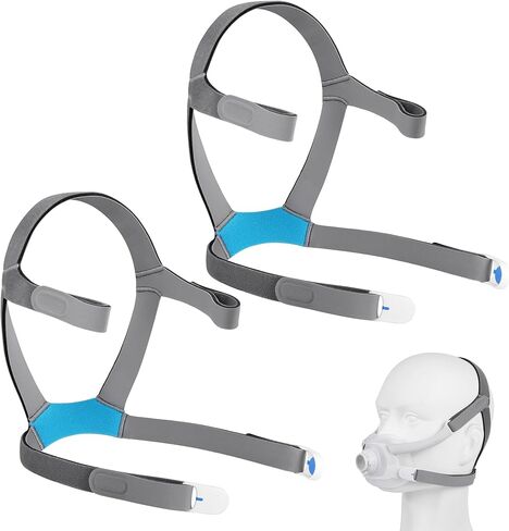 غطاء رأس CPAP لحزام بديل قابل للتعديل ResMed AirFit F40 مع مشبكين مغناطيسيين - قياسي/متوسط ​​(عبوة واحدة) in Kuwait