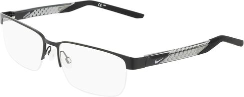 Nike 8184 001 Eyeglasses Men's Matte Black Semi Rim Rectangle Shape 58mm in Saudi Arabia