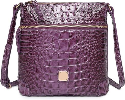 المرأة التمساح الكتف شقة مربع حقيبة يد العصرية الأنيقة حقيبة السيدات جلدية Crossbody المحفظة in Kuwait