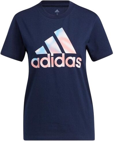 Adidas Women's Americana Graphic Short Sleeve Tee, Collegiate Navy in Saudi Arabia