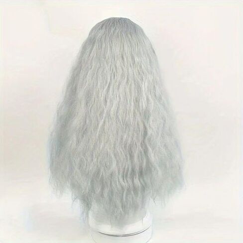 Women Long Wavy Gray Wig Synthetic Hair with Bangs for Griffith Cosplay Halloween in Saudi Arabia