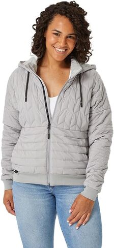 سترة PYVOT النسائية ذات القلنسوة، ملابس مبطنة ذات وزن حسي، مقاس مريح in Kuwait