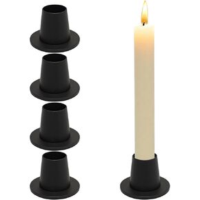 Gold Taper Candle Holders Set of 4 - Brushed Gold Candlestick Holders, Round Tapered Candlestick Holders for Home Decoration, Wedding, Anniversary, Party | Housewarming Gifts Candle Holders in Saudi Arabia