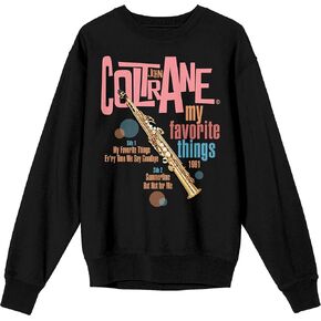 سترة Bioworld John Coltrane My Favorite Things ذات رقبة دائرية وأكمام طويلة للبالغين باللون الأسود in Kuwait