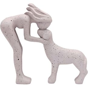 منحوتة حديثة للكلاب - تمثال ديكور منزلي للرف والمكتب وغرفة المعيشة، هدية تذكارية للحيوانات الأليفة لمحبي الكلاب، لمسة تمثال بسيطة in Kuwait