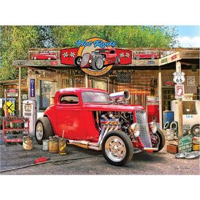 RoseArt - الحنين الأمريكي - Hot Rod Garage - 550 قطعة أحجية الصور المقطوعة للبالغين in Kuwait