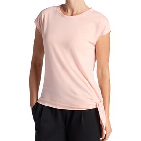 Gaiam Womens Burnout Tie Crewneck T-Shirt with Adjustable Hem, Relaxed Fit, Lightweight Breathable Material in Saudi Arabia