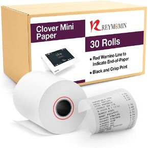 10 لفات - 2 1/4 '' x 50 'لفائف إيصال الورق الحراري - BPA Free - 55 GSM - ورقة استلام النقد - تناسب Clover Flex ، Verifone VX 520 ، Samsung and Citizen in Kuwait