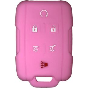 Key Fob Cover Yukon Suburban: 6 Buttons Key Case Cover Fit for GMC Yukon XL Denali Chevy Tahoe Suburban 2015 2016 2017 2018 2019 2020 13577766 13577767 84540864 Black Remote Case Protector in Kuwait